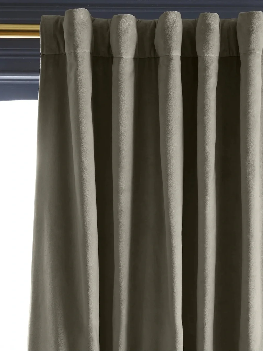 QUINCE Set Of 2 48x84 Cotton Velvet Curtains- 1 Light Filtering, 1 Blackout 9506